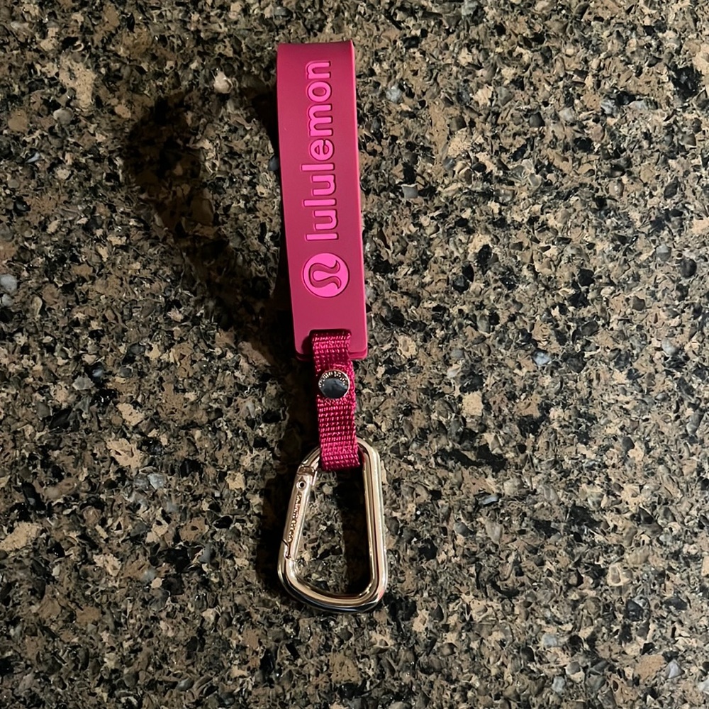 Pink Lululemon Key Chain
